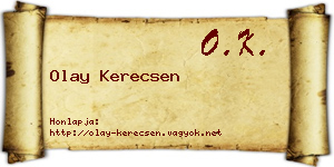 Olay Kerecsen névjegykártya