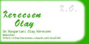 kerecsen olay business card